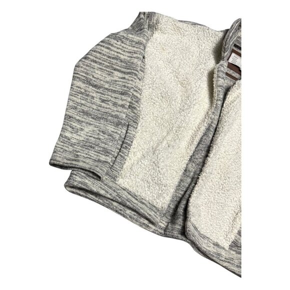 Saturday Sunday ARITZIA Sherpa Fleece Outdoor Sweater Jacket Womens Small - Picture 2 of 6